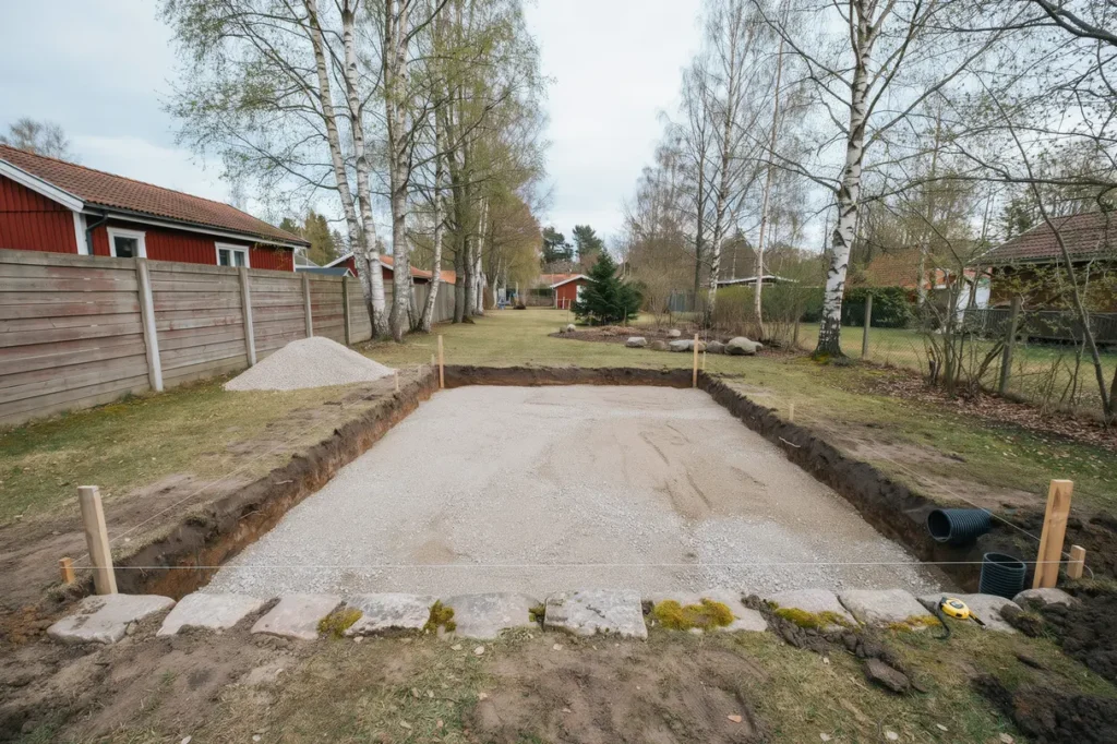 markarbete inf r attefallshus s f rbereder du tomten f r en trygg och h llbar grund