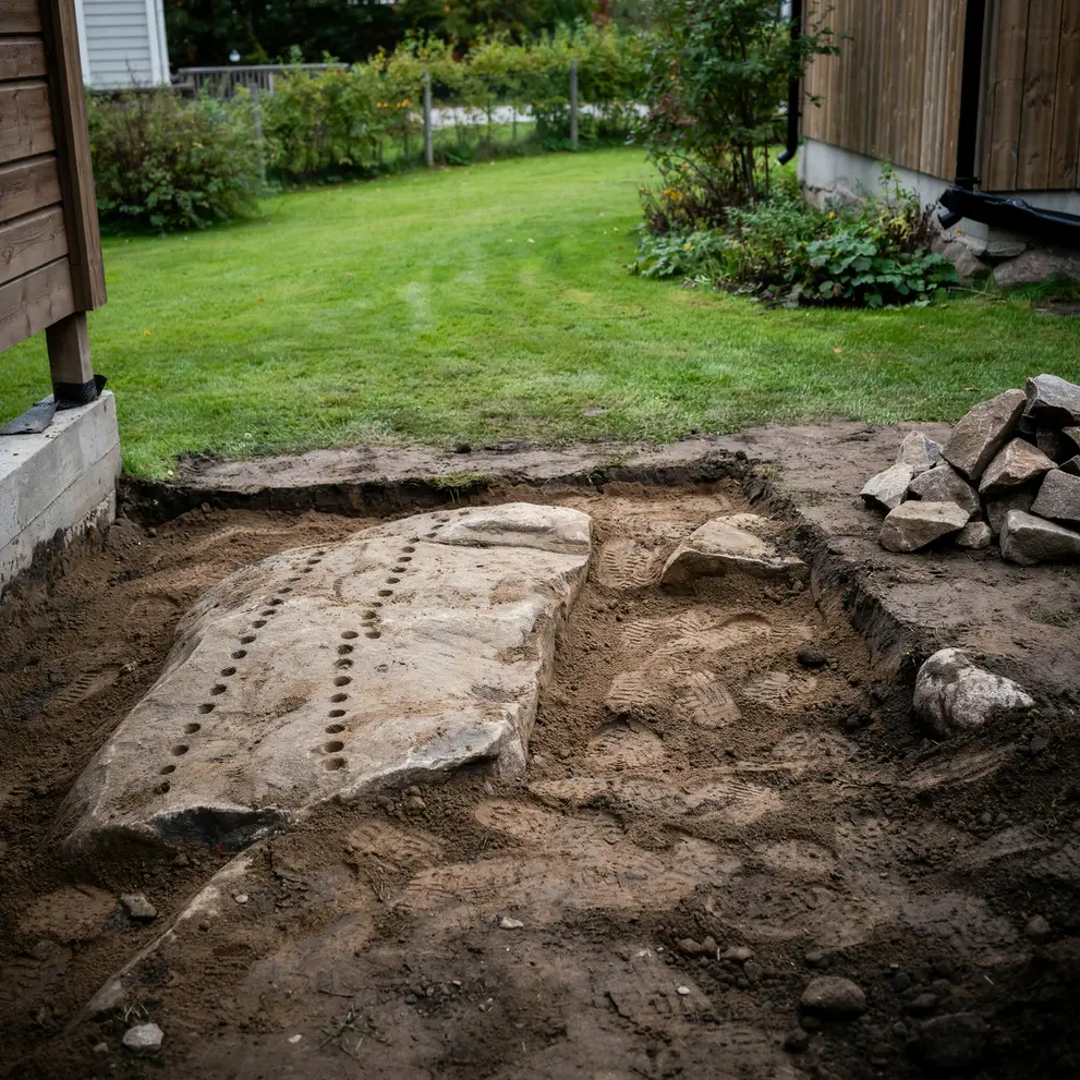 stensprackning bergsprangning i bromma